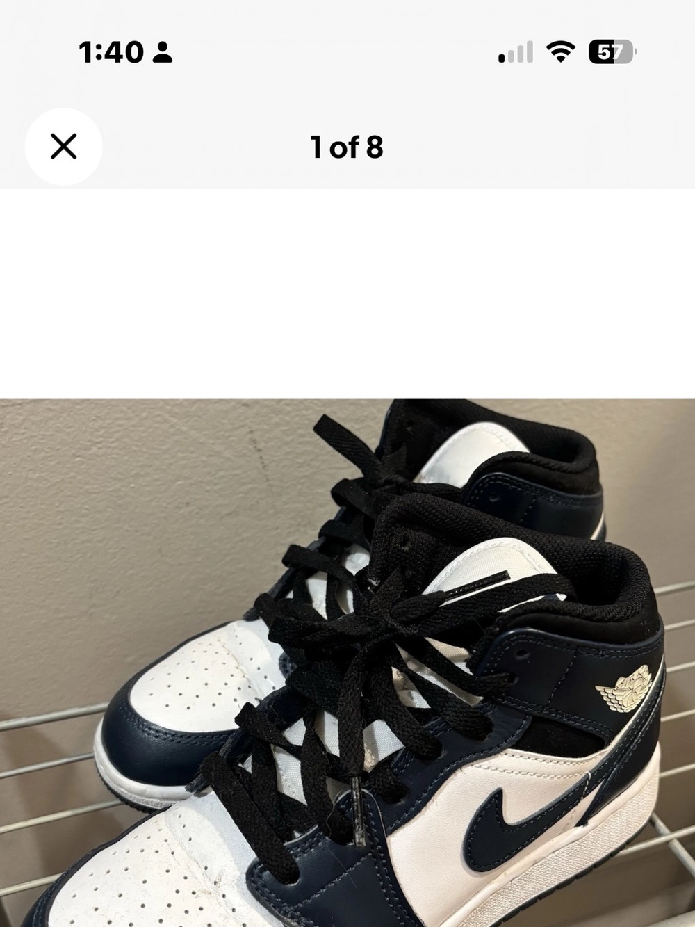 Air Jordon 1 mid "Armory Navy" 4.5Y
